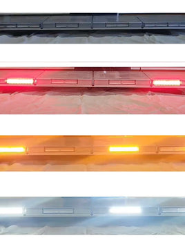 60” Gen6 Dual Color Amber & White Tow Truck Warning Light Bar with Brake Signal and Tail Light