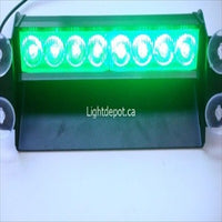 8 Led Dash Green Volunteer Firefighter Lights