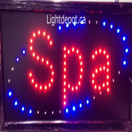 LED Open Spa Sign Motion 19 Inches X 10 Inches