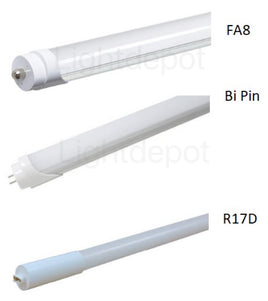 R17D FA8 Bi Pin T8 4FT 5FT 8FT LED Shop Lights 72W 7800LM 8' LED Tube Light Bulbs 5000K