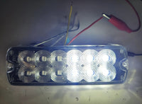 Ultra Slim Double Row Super Bright Premium Red White Warning Grille Surface Mount Strobe Light