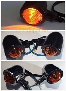 Bike Motorcycle Turn Signals Indicator Lights Amber Lamp