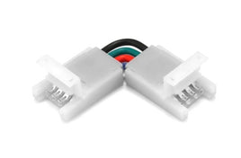 RGB 4 Pin LED Connector10mm L-Shape Adjustable Right Angle Corner Connector 5050 SMD LED Strip Lights to Strip